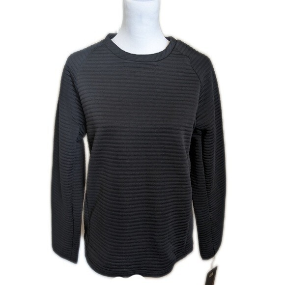 Layer 8 Ottoman Crew Qwick-Dry black long sleeve ribbed top - NWT- XXL (18) - Picture 1 of 5